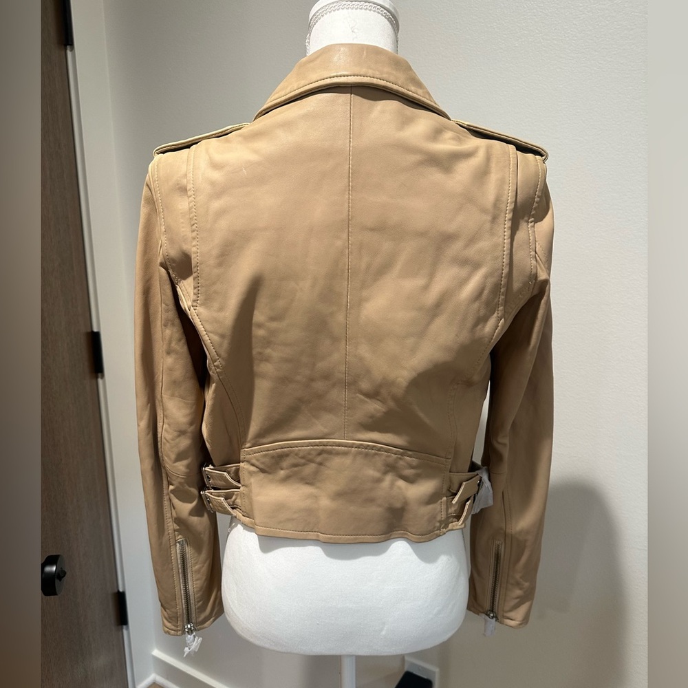 IRO Asheville Lambskin Moto Jacket Size 38 New - Picture 3 of 14
